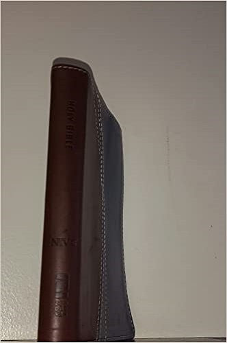 Blue-Gray/ Brown NIV Compact Thinline Bible, Italian Duo-Tone Edition