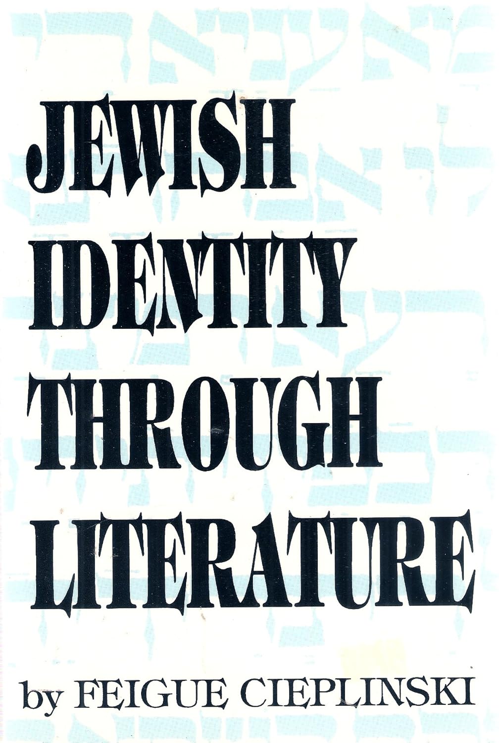 First Edition of Feigue Cieplinski's Jewish Identity Through Literature