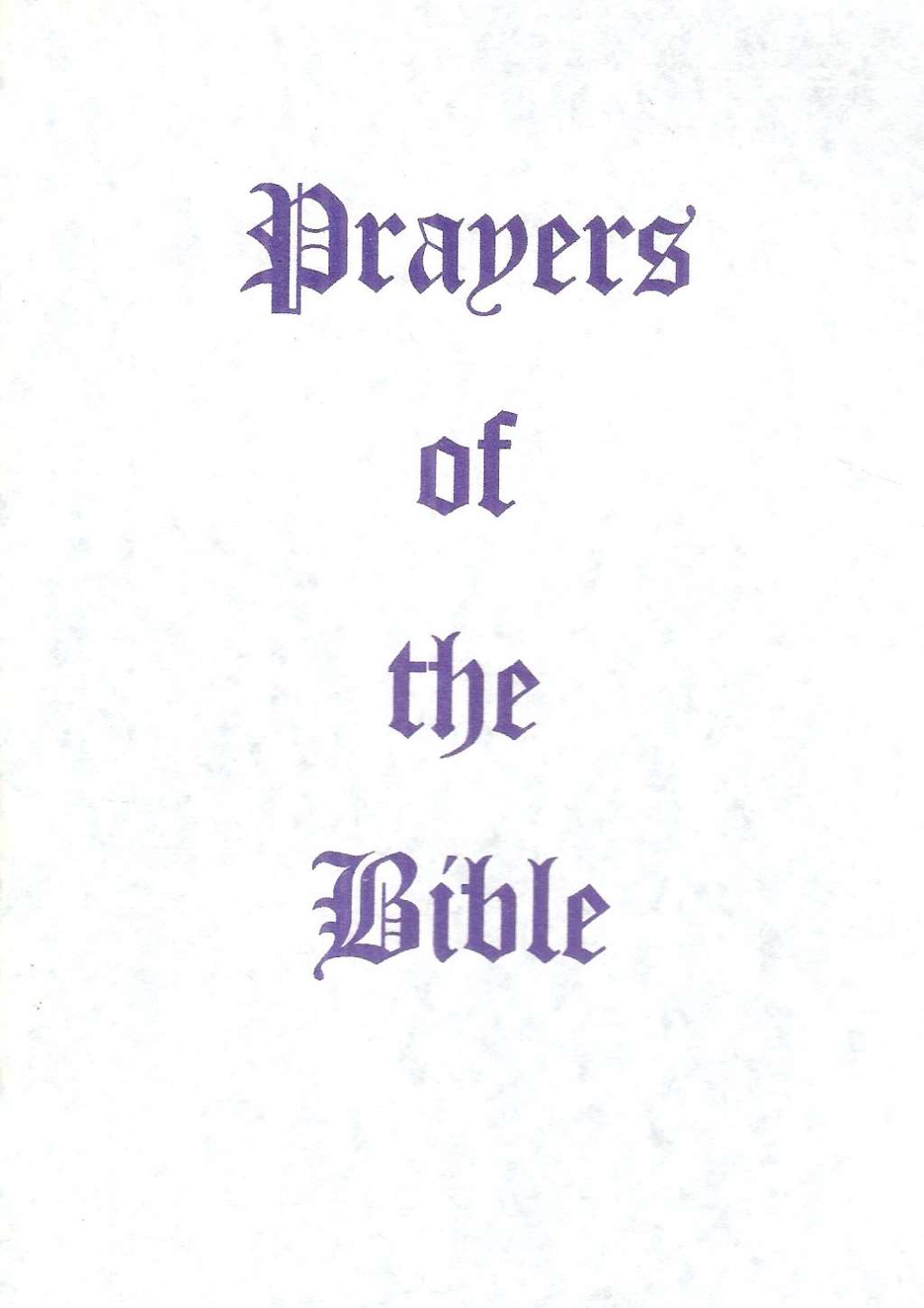 Prayers of the Bible